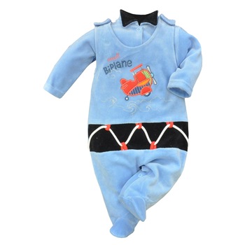 Compleu 2 piese salopeta si bluza pentru baieti Koala Milo 1874A, Albastru Compleu 2 piese salopeta si bluza pentru baieti Koala Milo 1874A, Albastru