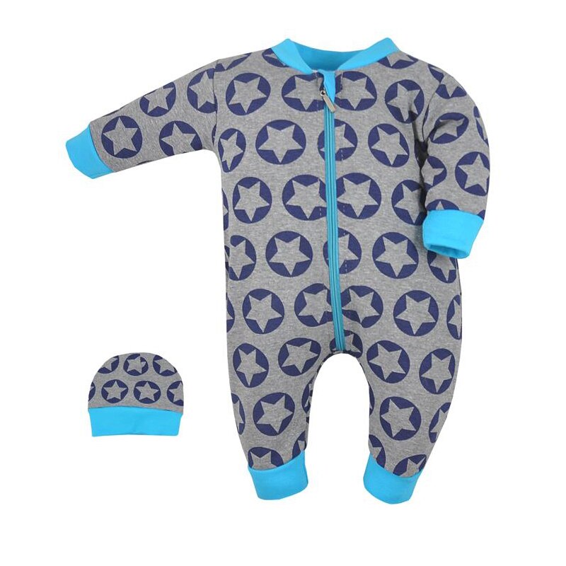 Compleu 2 piese salopeta si caciula pentru baieti Koala Peter 07-446, Gri