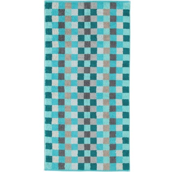 Prosop baie Cawo Unique Karo 50x100 cm turcoaz Prosop baie Cawo Unique Karo 50x100 cm turcoaz