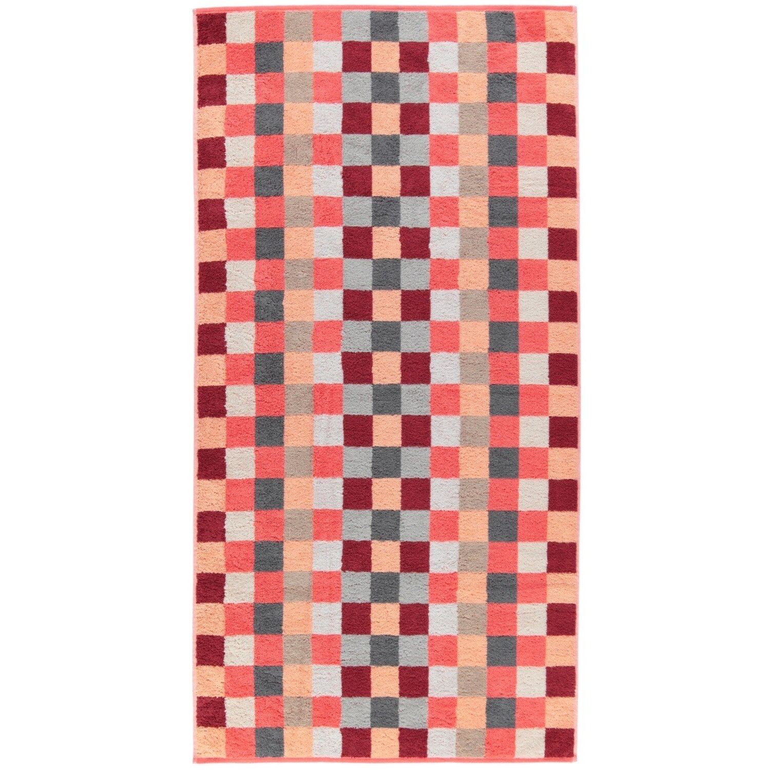 Prosop baie Cawo Unique Karo 70x140 cm coral