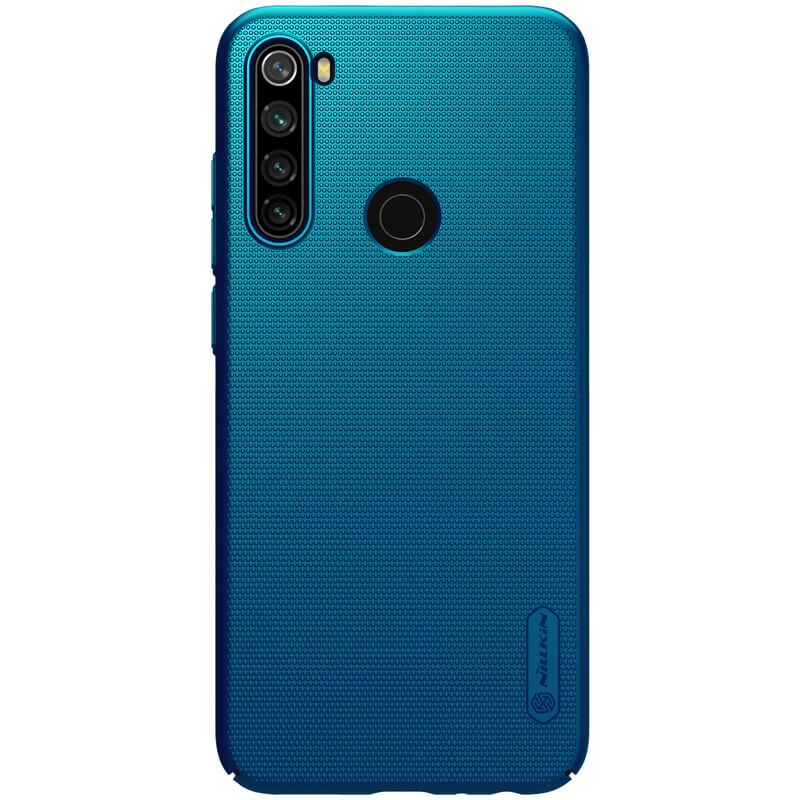 Husa protectie spate din plastic texturat albastru, pentru Xiaomi Redmi Note 8T- Nillkin Frosted Shield