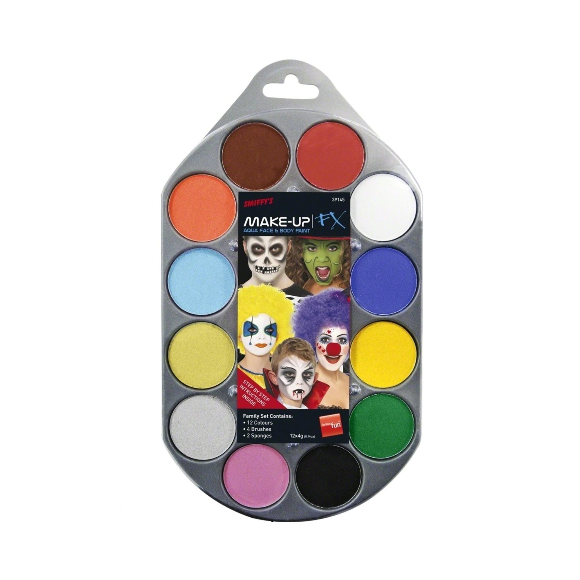 Paleta machiaj 12 culori pentru corp si fata, Smiffy