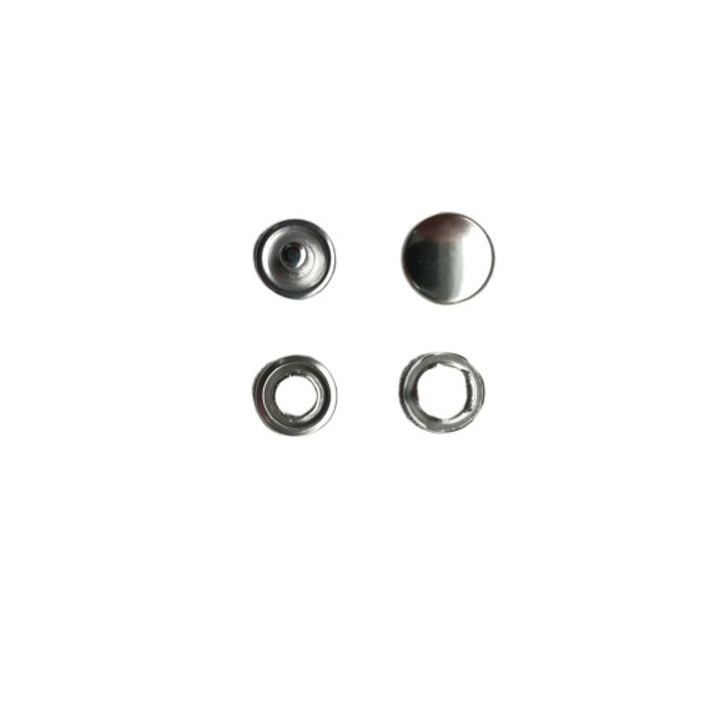 Set 50 capse metalice din 4 parti cu gheare ,argintii,1.2cm,Mabo