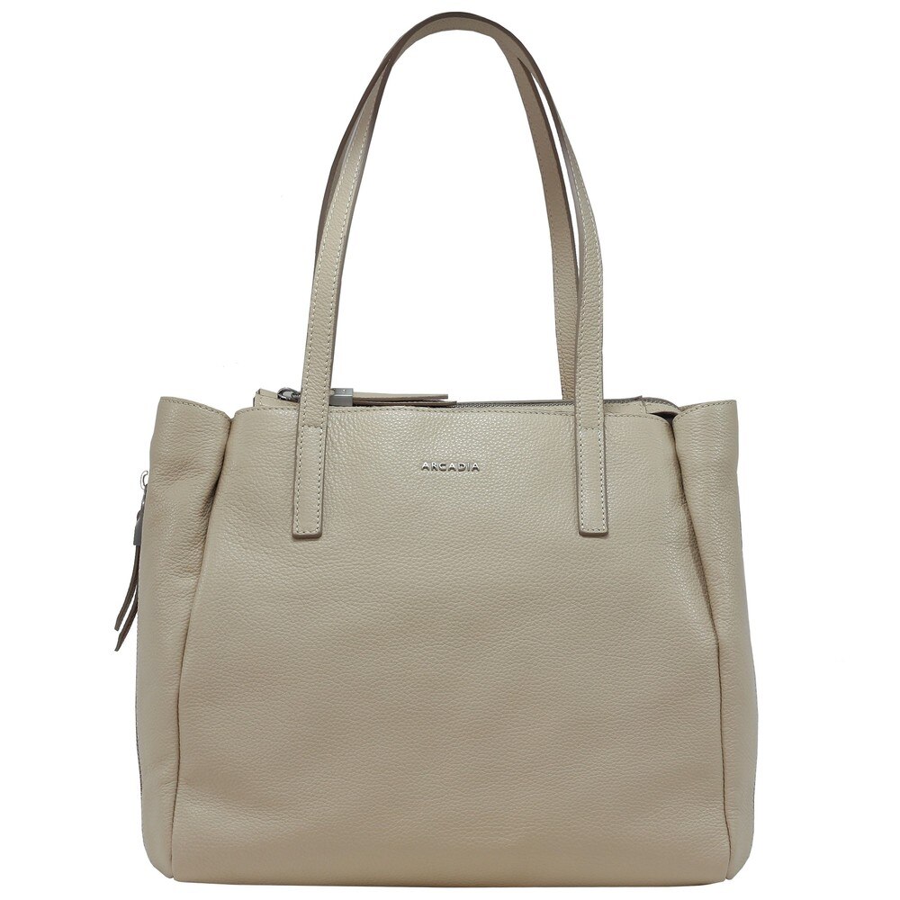 Geanta de dama extensibila Arcadia din piele naturala 086 crem