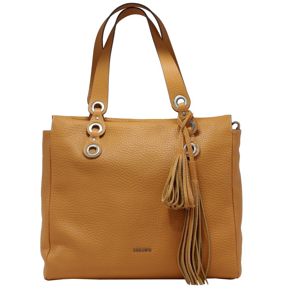 Geanta de dama casual Arcadia din piele naturala 6878 portocalie