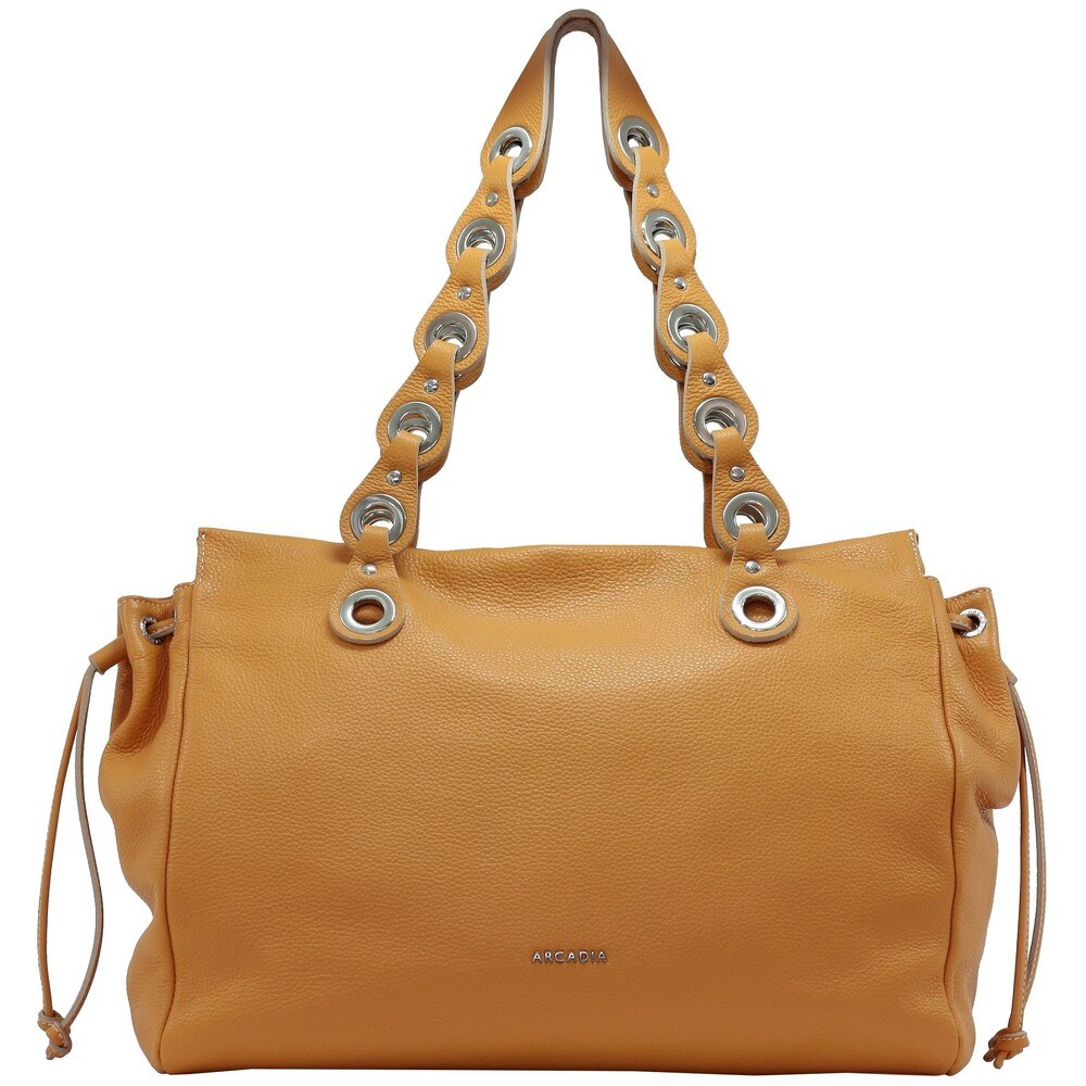 Geanta de dama casual Arcadia din piele naturala ARC1288 portocalie