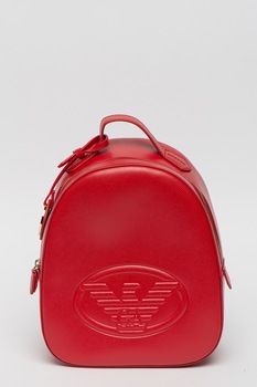 Emporio Armani, Rucsac de piele ecologica, cu accesoriu detasabil, Rosu Emporio Armani, Rucsac de piele ecologica, cu accesoriu detasabil, Rosu