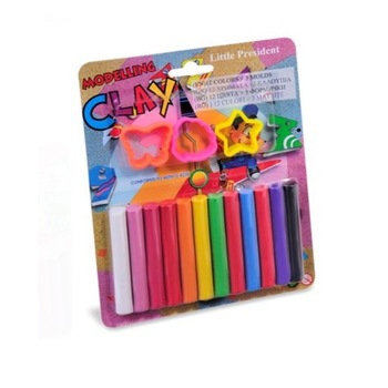 Plastilina 12 culori, set cu 3 matrite Plastilina 12 culori, set cu 3 matrite