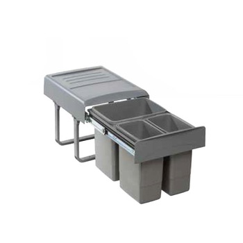 Cos de gunoi Mega incorporabil, colectare selectiva, cu 1 compartiment x15 litri si 2x 7 litri Cos de gunoi Mega incorporabil, colectare selectiva, cu 1 compartiment x15 litri si 2x 7 litri