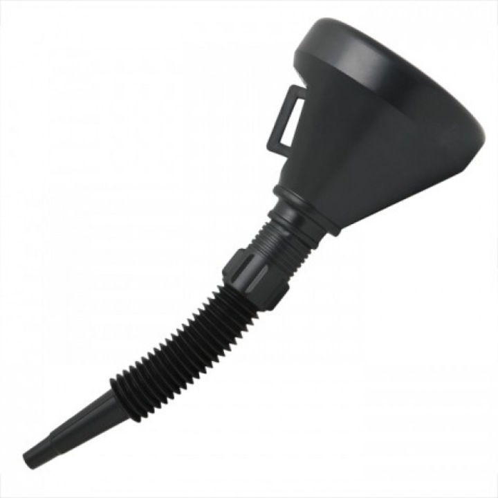 Palnie cu filtru pentru carburanti, Guler anti reflux, Carlig de agatare si maner, Tub prelungitor flexibil, Filtru metalic