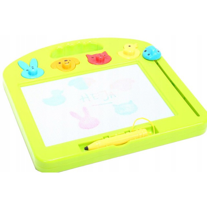 Tabla magnetica de desenat cu stampile Animalute