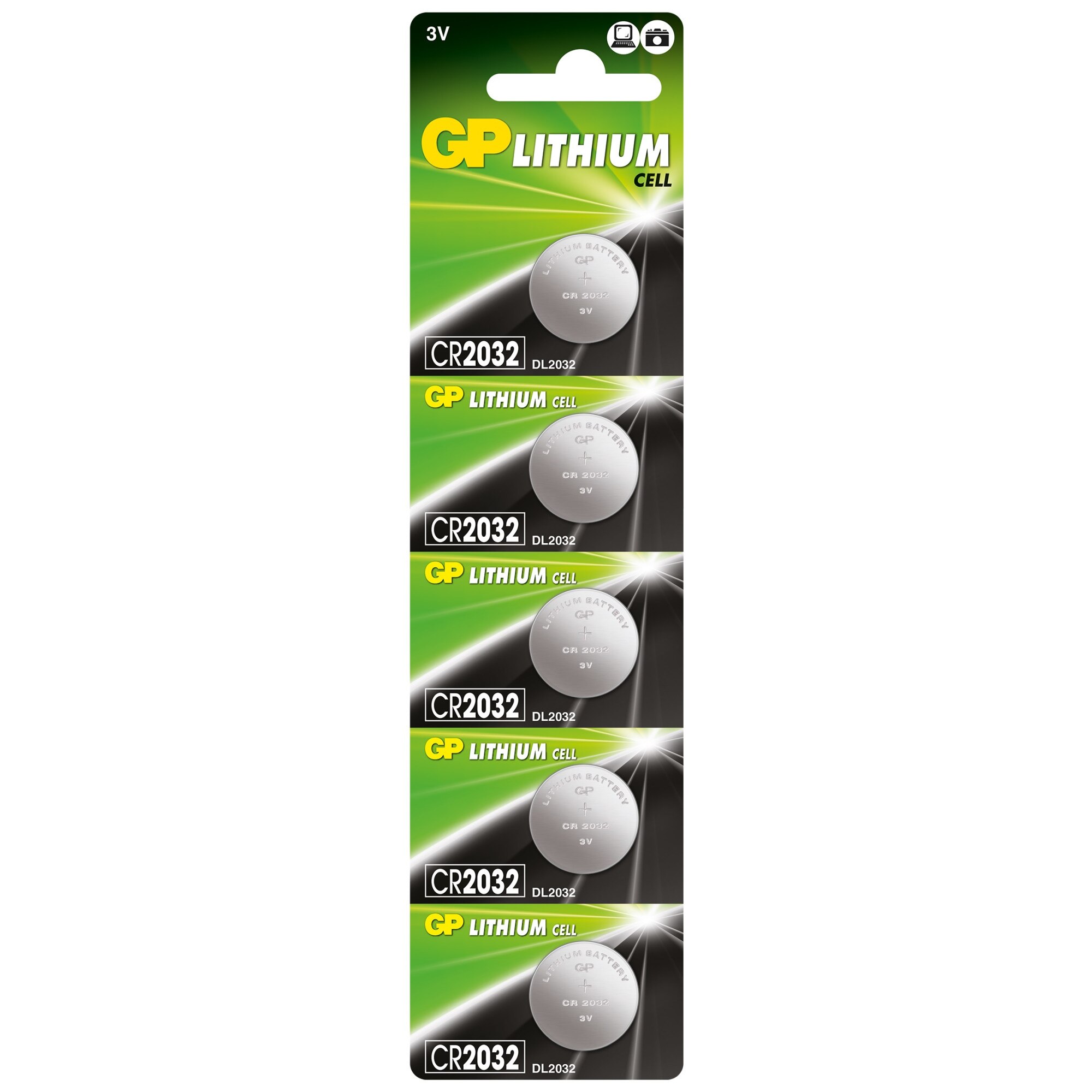 Baterie buton litiu 3V 20X3.2 GP, set de 5 bucati