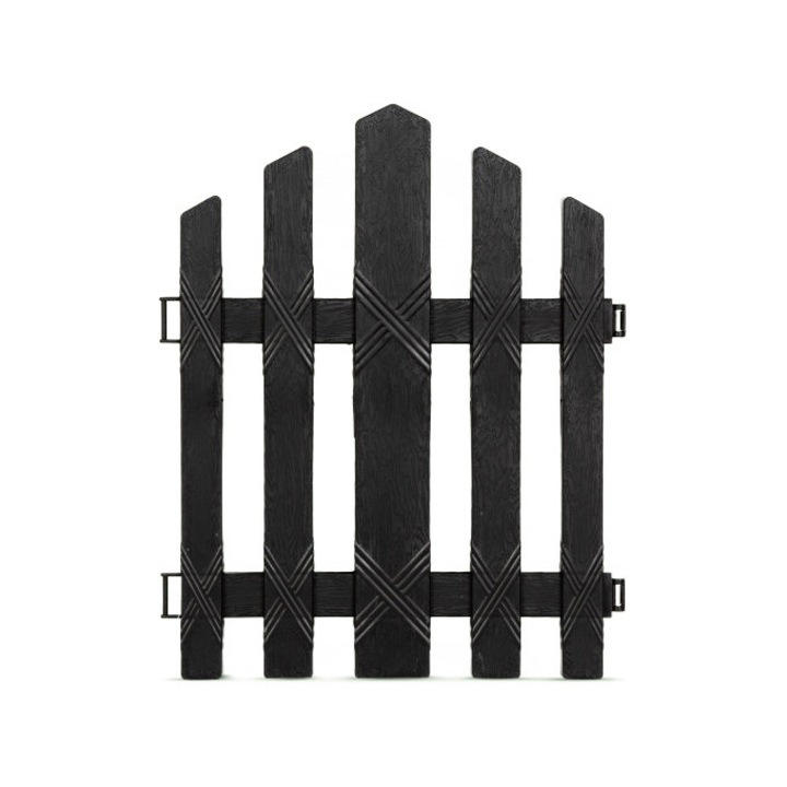 Gard flexibil, plastic ABS, 36 x 29,5 cm, negru, ideal pentru delimitarea straturilor de flori, a trotuarelor de gradina, sau al gazonului