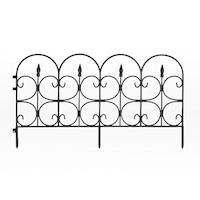 Gard flexibil, cu infigere in sol, plastic ABS, 68 x 38 cm, negru, ideal pentru delimitarea straturilor de flori, a trotuarelor de gradina, sau al gazonului