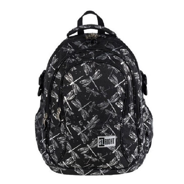 Ghiozdan St.Majewski, Gama St.Right Dragonflies BP01, Negru cu Alb