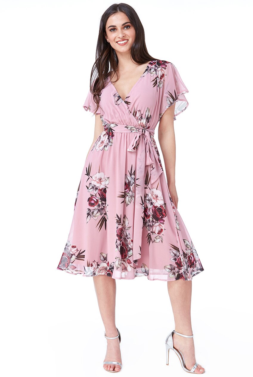 Rochie ocazie city goddess GD 16BB, Roz