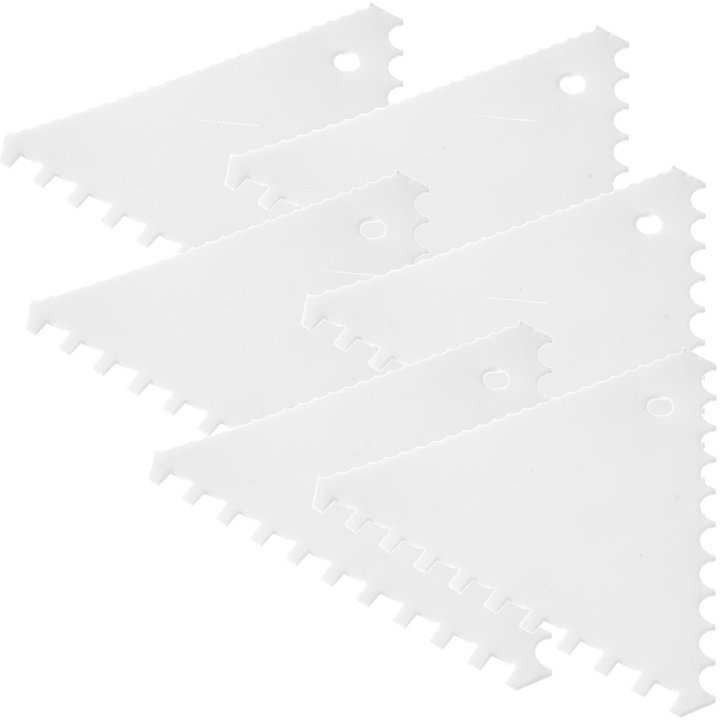 Set 6 bucati razuitor aluat Hendi triunghiular cu margini zimtate, dinti mici, 110x110mm