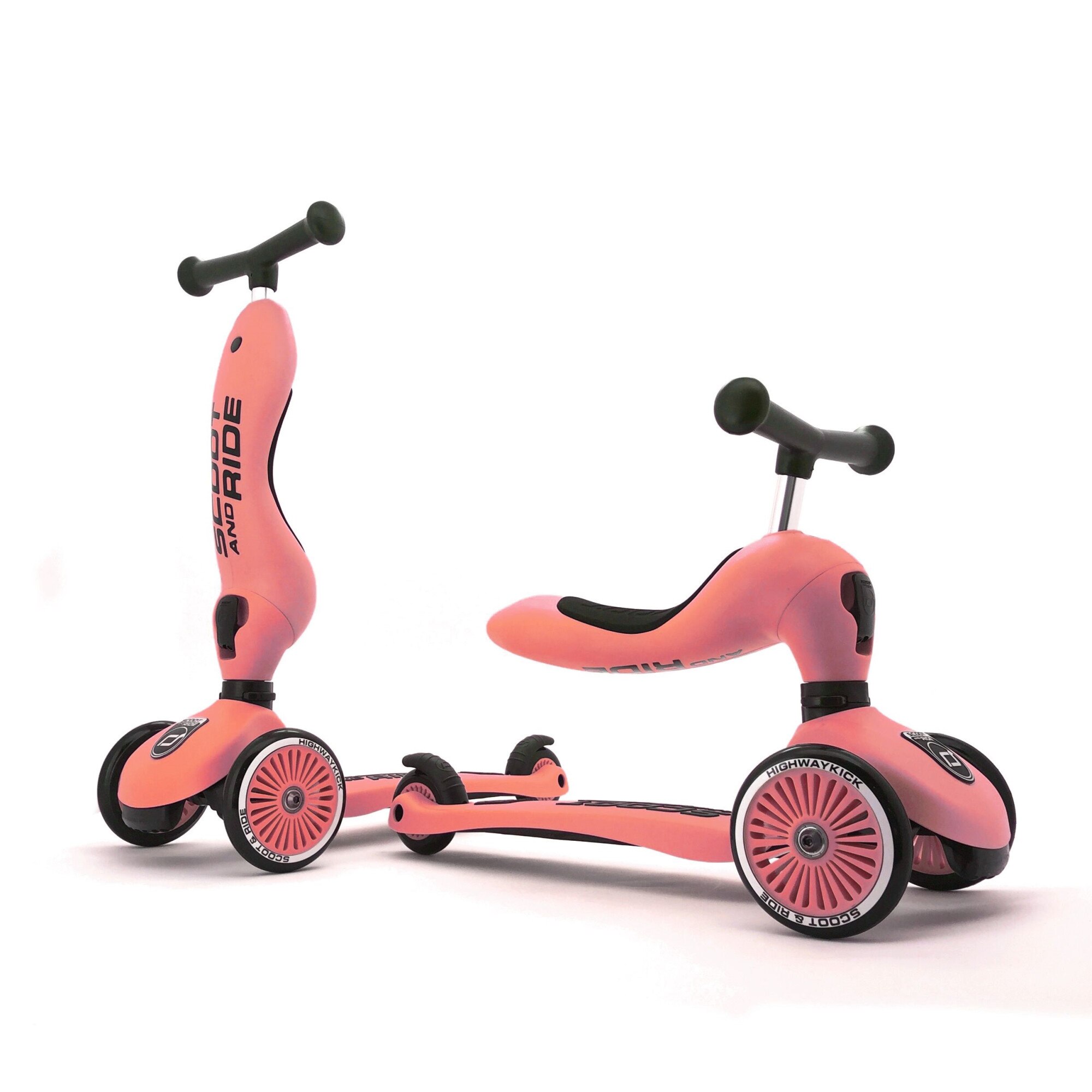 Trotineta copii transformabila 2in1 Scoot & Ride HighwayKick 1 Peach, 1-5 ani