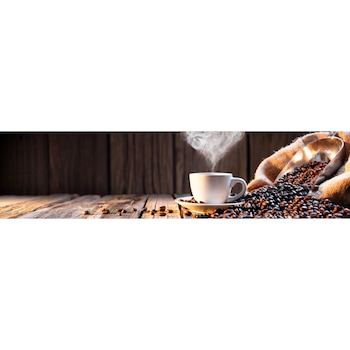 Panou sticla decorativa bucatarie 600 x 3000 MM Coffee Panou sticla decorativa bucatarie 600 x 3000 MM Coffee
