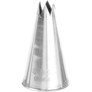 Varf decorare pentru cofetarie/patiserie, Hendi, in forma de stea, Inox, diametru 8 mm Varf decorare pentru cofetarie/patiserie, Hendi, in forma de stea, Inox, diametru 8 mm