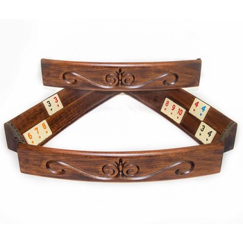 Joc Remi - Rummy de LUX din lemn masiv pe semirotund 2638 Joc Remi - Rummy de LUX din lemn masiv pe semirotund 2638