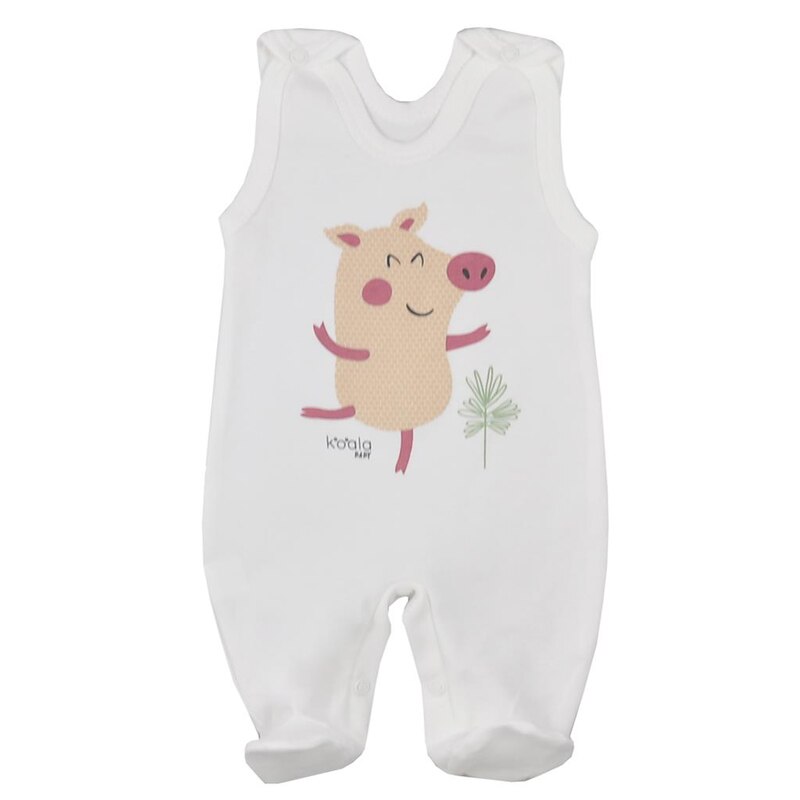 Salopeta pentru fete Koala Farma 08-138, Crem 68 cm