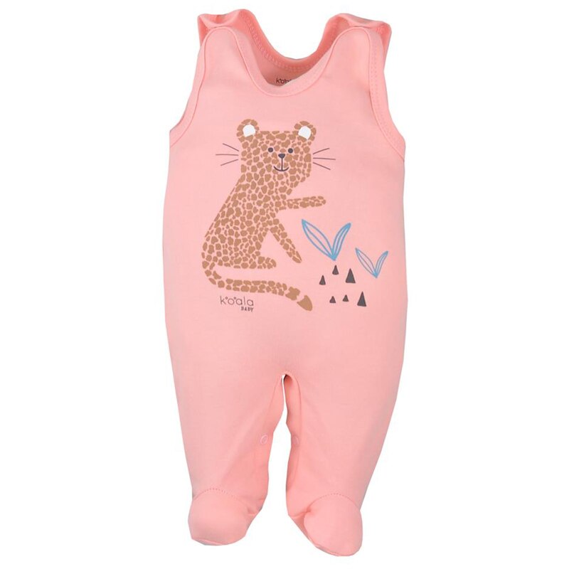 Salopeta pentru fete Koala Farma 08-138C, Coral, 62 cm