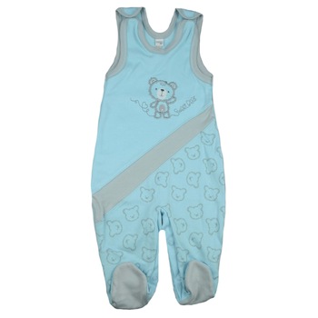 Salopeta fara maneci pentru baieti Koala Misiaki Organic 04-709A, Albastru, 74 cm Salopeta fara maneci pentru baieti Koala Misiaki Organic 04-709A, Albastru, 74 cm