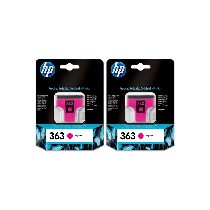 Pachet cartuse cerneala C8772EE (363) magenta x2 HP original 740 pagini