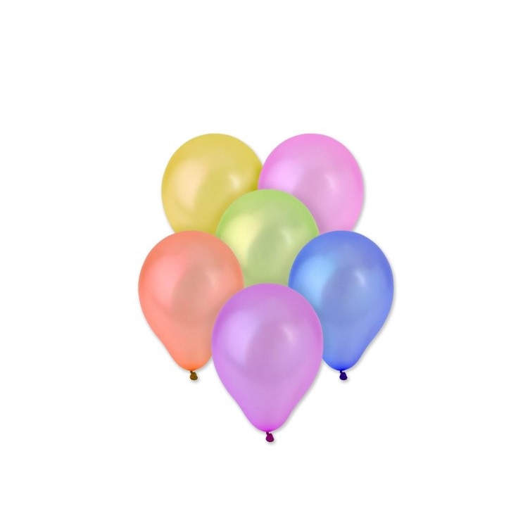 Set 50 de baloane, Zola®, fosforescente, multicolore, dimensiune 23 cm
