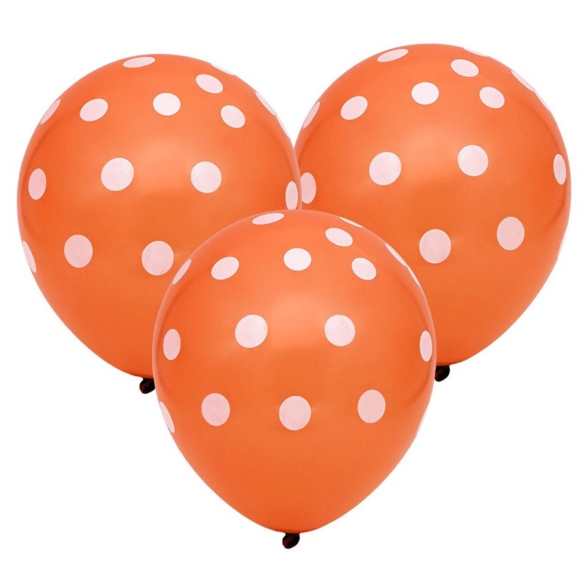 Set 10 baloane, Zola®, portocali cu buline, dimensiune 30 cm