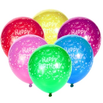Set 15 baloane, Zola, multicolore, Happy Birthday, dimensiune 30 cm Set 15 baloane, Zola, multicolore, Happy Birthday, dimensiune 30 cm