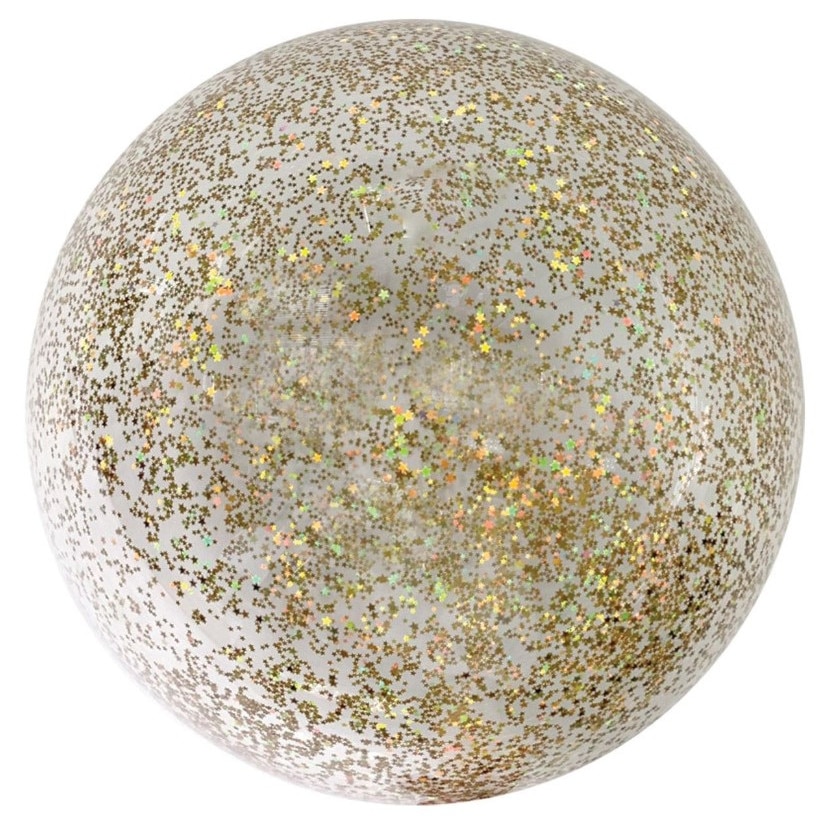 Balon gold, Zola®, transparent cu confetti aurii, 46 cm