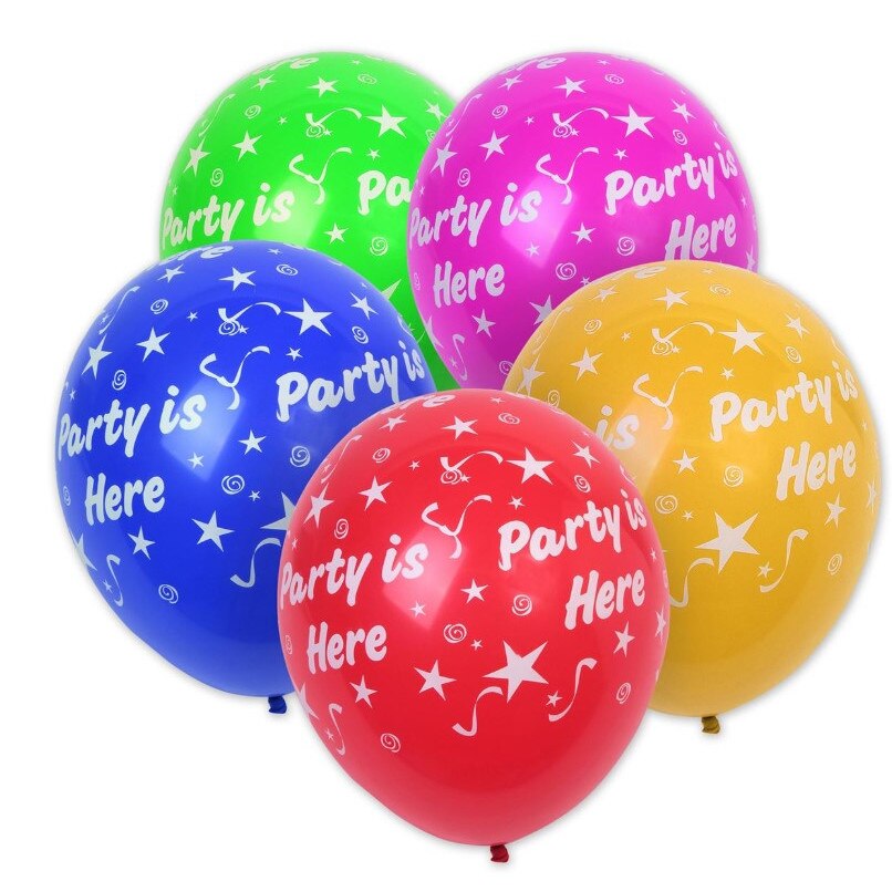 Set 10 baloane, Zola®, multicolore, Party, 30 cm