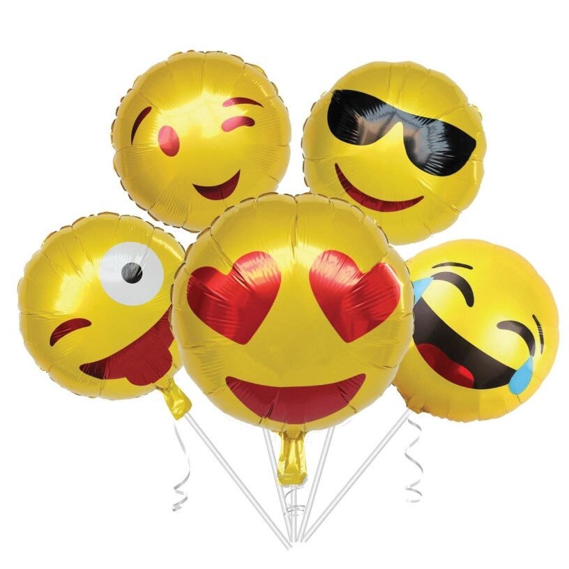 Set 5 baloane, Zola®, model Emoji, 37 cm
