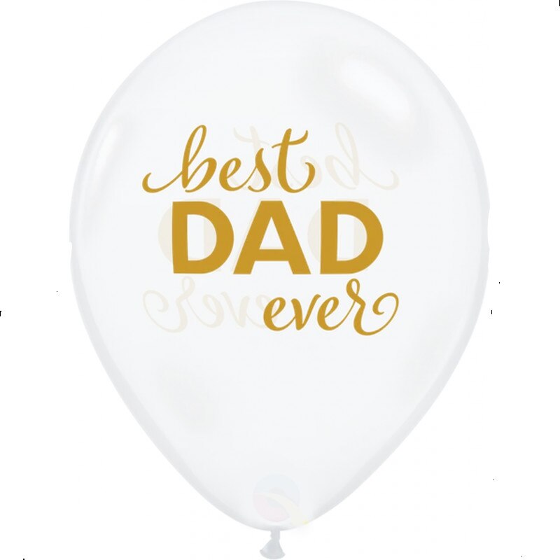 Set 10 Baloane Latex 11''/28 cm - Best Dad Ever, Qualatex 11238