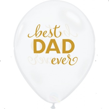 Set 10 Baloane Latex 11''/28 cm - Best Dad Ever, Qualatex 11238 Set 10 Baloane Latex 11''/28 cm - Best Dad Ever, Qualatex 11238