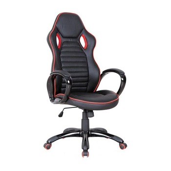 Scaun gaming piele ecologica, negru cu rosu AX Z105 Scaun gaming piele ecologica, negru cu rosu AX Z105