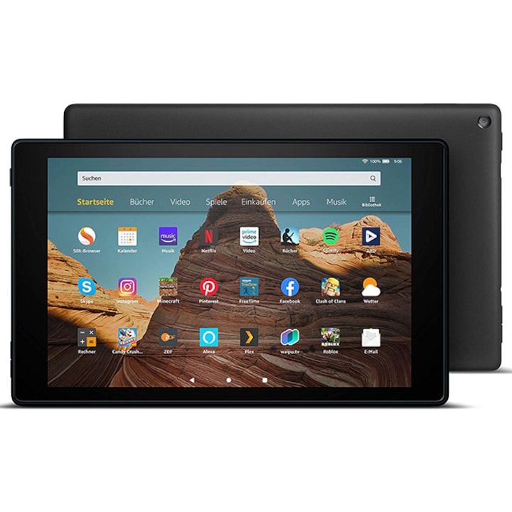 Tableta Amazon Fire HD 10 - Afisaj Full HD 10,1 "(1080p), 32 GB, negru