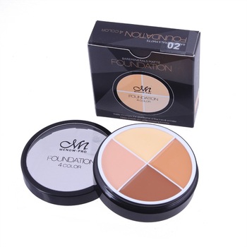 Baza de machiaj cu 4 nuante, rezistenta la apa, Menow, 39g Baza de machiaj cu 4 nuante, rezistenta la apa, Menow, 39g