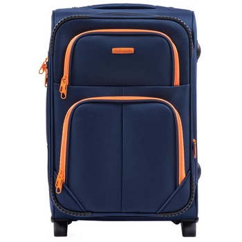 Troler Cabina, Extensibil, WINGS, 2 Roti, W214 - 53 cm, Bleumarin Troler Cabina, Extensibil, WINGS, 2 Roti, W214 - 53 cm, Bleumarin