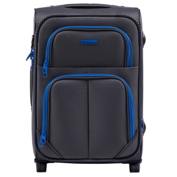 Troler Cabina, Extensibil, WINGS, 2 Roti, W214 - 53 cm, Antracit Troler Cabina, Extensibil, WINGS, 2 Roti, W214 - 53 cm, Antracit