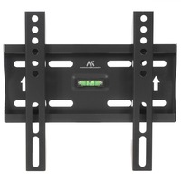 Suport TV perete Maclean MC-777, 13-50 inch, universal LED LCD QLED Plasma, max 35 kg, VESA 75x75, 100x100, 200x200, metal negru, nivel cu bula pentru montare precisa