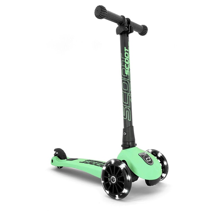 Scoot & Ride HighwayKick 3 összecsukható roller, könnyű kerekekkel, 3 - 6 éves korig, kiwizöld - fekete