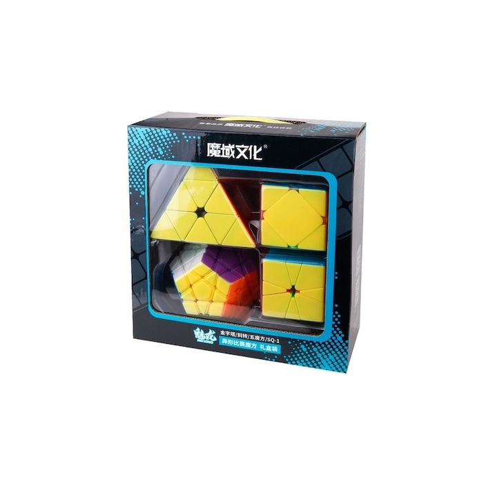 Set 4 Cuburi Rubik - MoYu Meilong Pyraminx Square 1 Megaminx Skewb