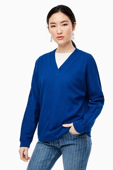 s.Oliver, Pulover cu decolteu in V, Albastru royal s.Oliver, Pulover cu decolteu in V, Albastru royal
