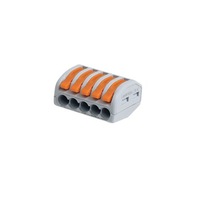 conector rapid clipsare  tip wago pentru conductor flexibil  5x075-4 mmp  32a  400v  elvon  culoare gri imagen 30_0_
0