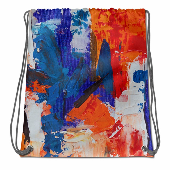 Rucsac ArtWear Abstract Albastru,Rosu,Alb 3, Decoratiuni, 38 x 48 cm
