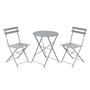 Set Masa Rotunda Cu 2 Scaune Pentru Gradina Bistro Roma Cst Din Metal Emag Ro