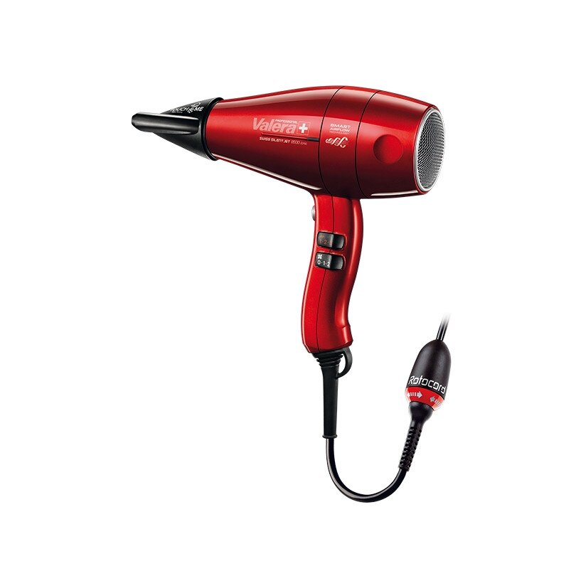 Uscator de par Valera Professional Swiss Silent Jet 8500, Rotocord, Ionic, 2000 w, 2x concentrator, difuzor volum, rosu